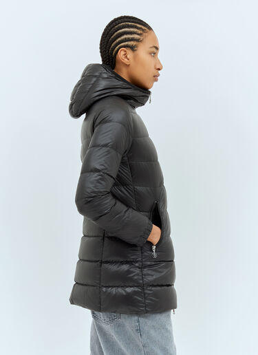 Moncler Glements Hooded Mid-Length Down Jacket Black mon0259014