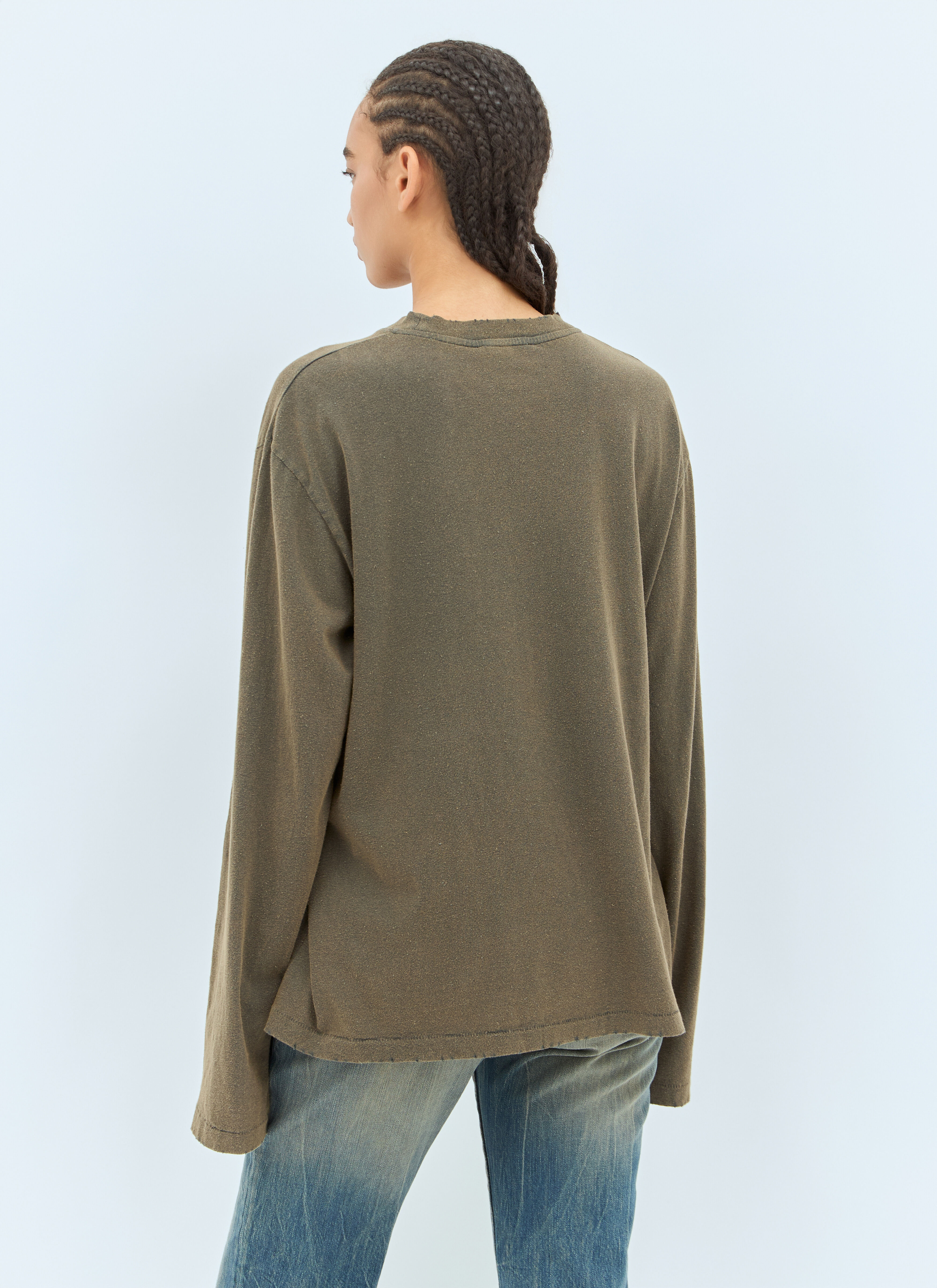 Acne Studios Women's' Logo Applique T-Shirt in Khaki | LN-CC® Acne Studios Women's' Logo Applique T-Shirt in Khaki | LN-CC®