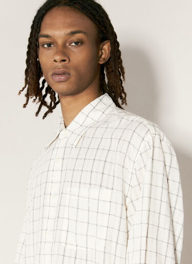 Our Legacy Above Check Shirt White our0157001