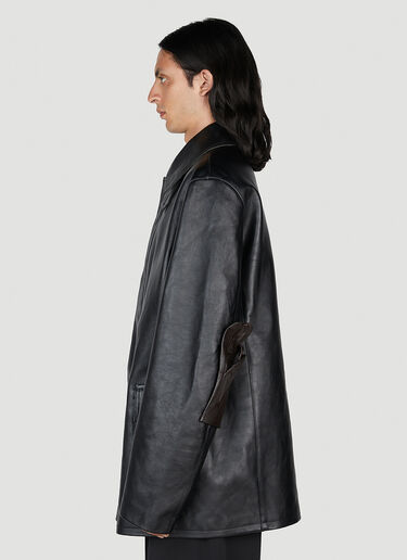 Raf Simons Leather Car Jacket Black raf0152008