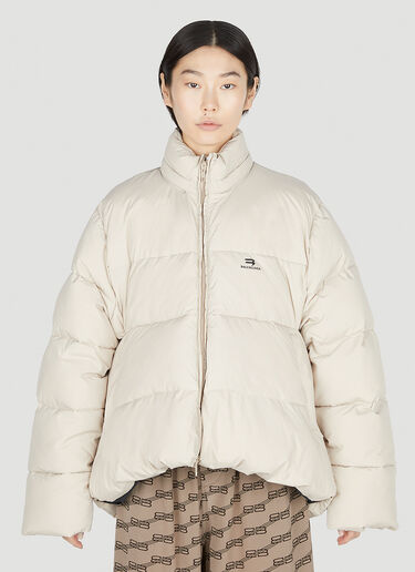 Balenciaga C-Shape Puffer Jacket Cream bal0251009