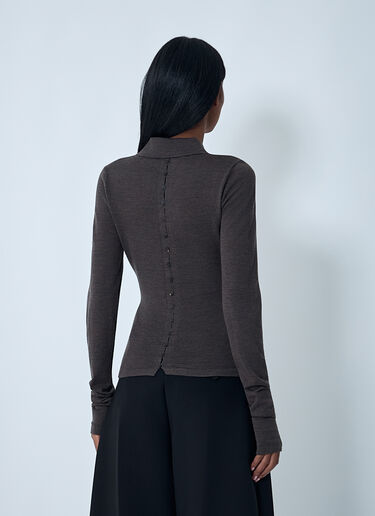 Jacquemus Le 美利奴 Polo 衫  深棕色 jac0262008