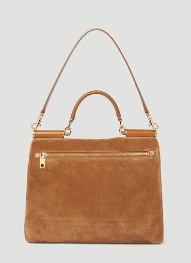 Sicily Suede Handbag Dolce & Gabbana Sicily Suede Handbag Brown dol0254015