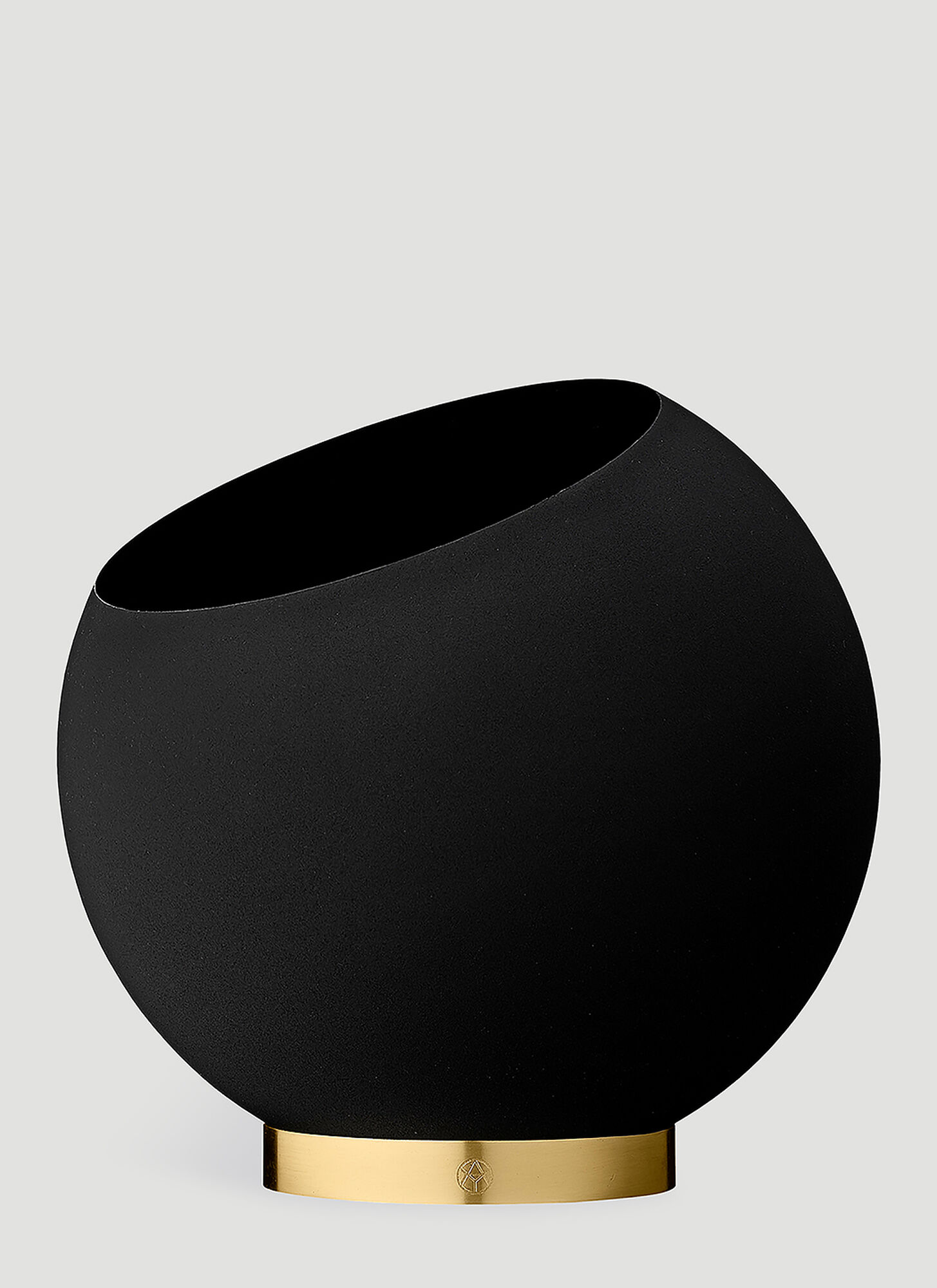 Aytm Medium Globe Flower Pot In Black