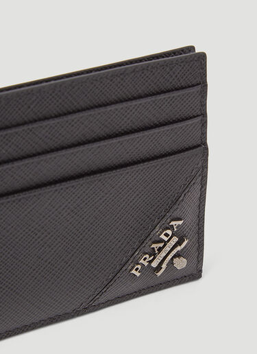 Saffiano Leather Card Holder Prada Saffiano Leather Card Holder Black pra0145036