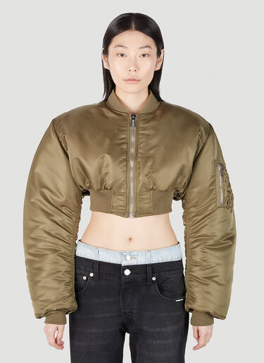 VTMNTS Cropped Bomber Jacket Green vtm0351008