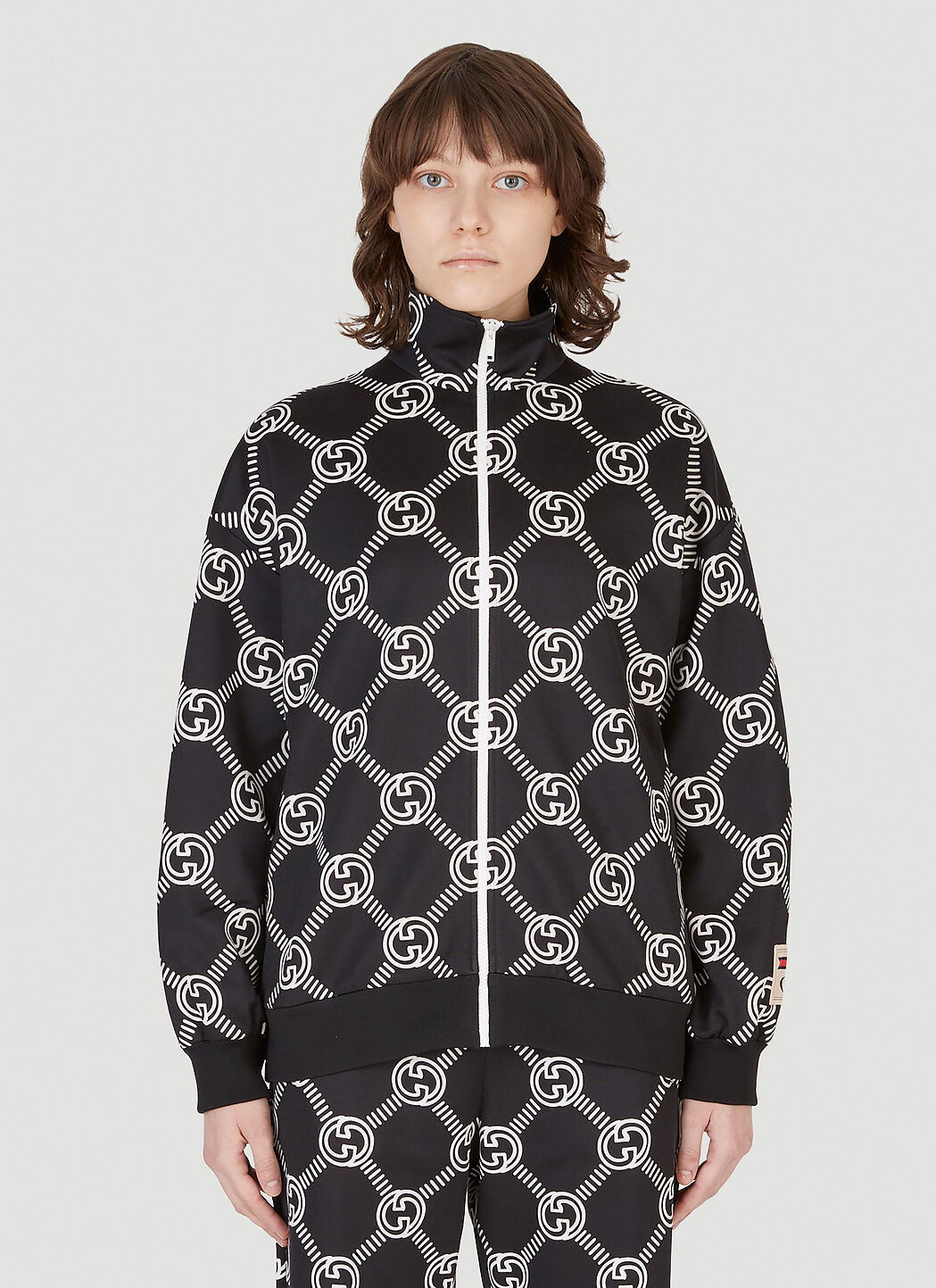 Gucci Interlocking G Track Jacket in Black LN CC