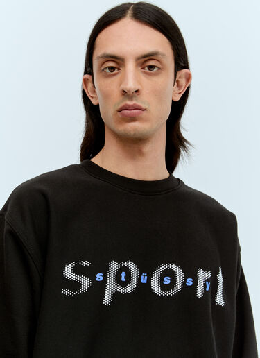 Stüssy Dot Sport Crewneck Sweatshirt Black sts0156033