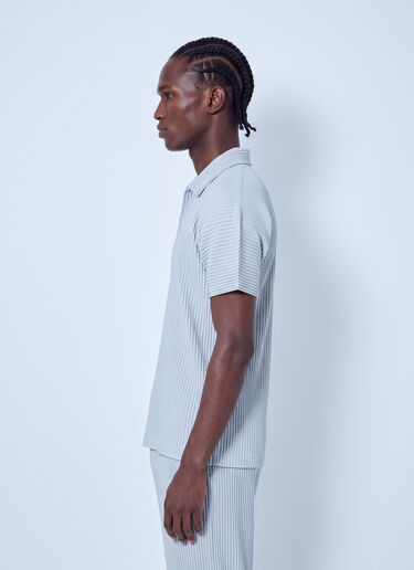 LN-CC® - Homme Plissé Issey Miyake: Basics Polo Shirt - Grey Homme Plissé Issey Miyake Basics Polo Shirt Grey hmp0166013