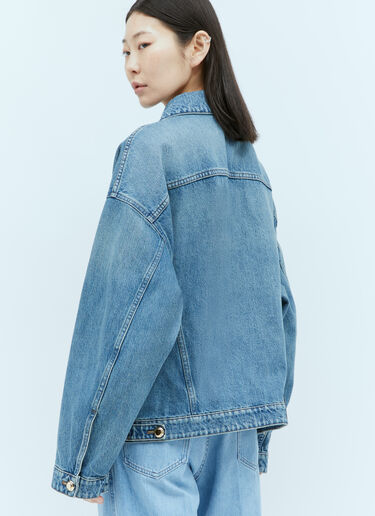 Miu Miu Washed Denim Jacket Blue miu0255016
