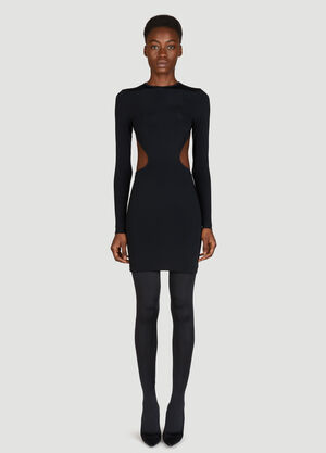 Saint Laurent Cut-Out Mini Dress Black sla0253020