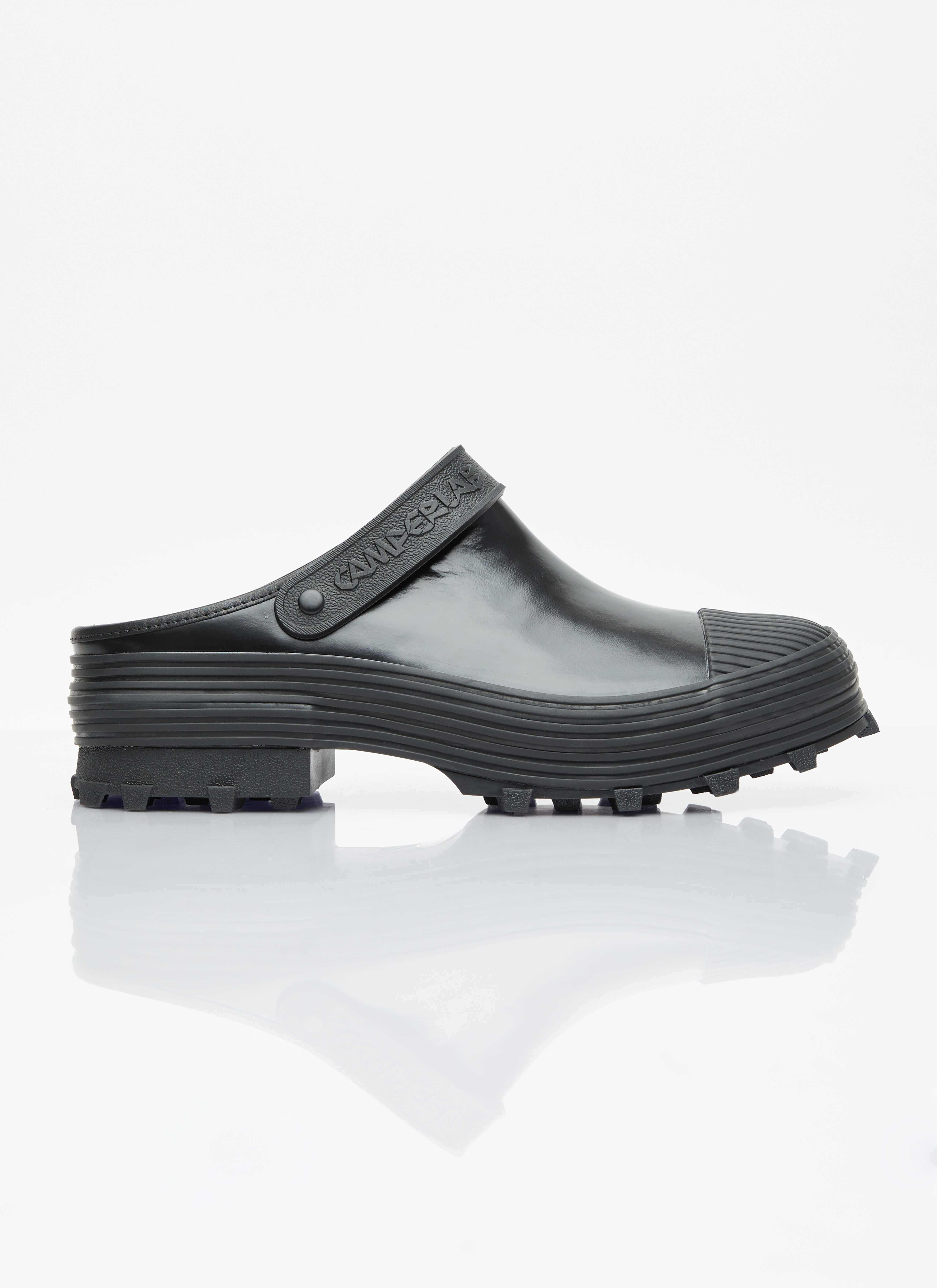 Balenciaga Traktori Leather Clogs Black bal0255041