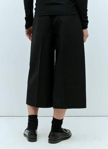 Gucci Wool Silk Cropped Pants Black guc0155039