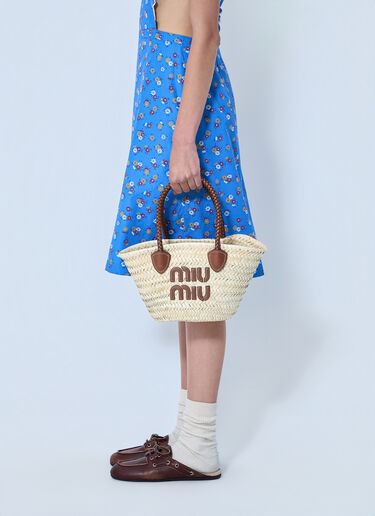 Miu Miu 编织面料托特包 米色 miu0264023