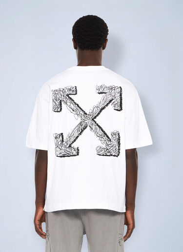 Off-White Scribble Arrow Skate Logo T-Shirt White ofw0162026