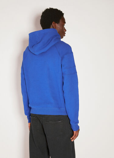 Saint Laurent Logo Embroidery Hooded Sweatshirt in Blue | LN-CC®