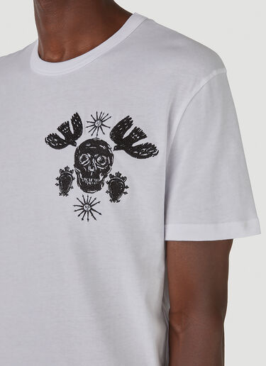Alexander McQueen Skull Embroidered T-Shirt White amq0146013
