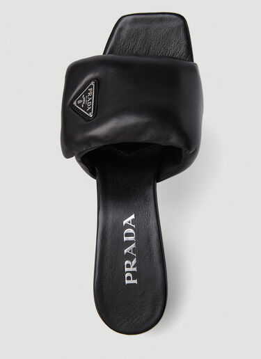 Prada 软垫高跟穆勒鞋 黑色 pra0252047