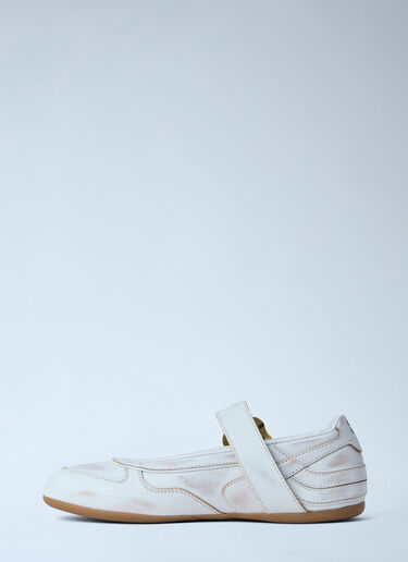 Miu Miu Gymnasium Ballerina Flats White miu0264112