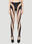 Mugler 대조적인 컷아웃 패널 레깅스 블랙 mug0251005