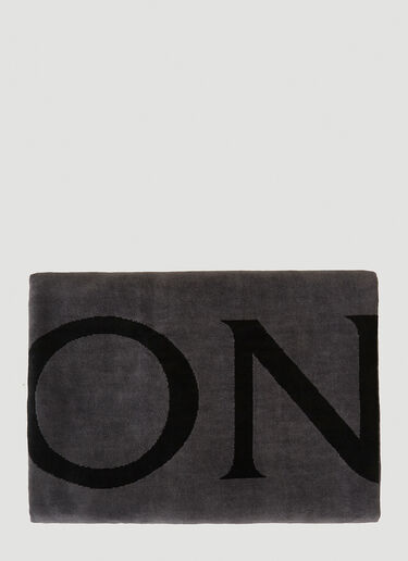 Logo Beach Towel Moncler Logo Beach Towel Black mon0144033
