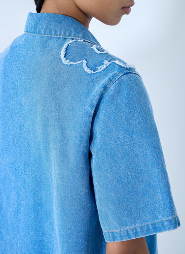 Marni Denim Shirt With Flower Motif Blue mni0259001