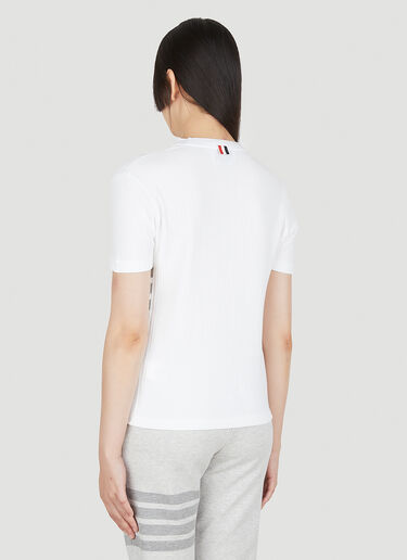 골지 티셔츠 Thom Browne 골지 티셔츠 화이트 thb0249031