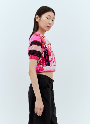 Vivienne Westwood 涂鸦短开衫 粉色 vvw0257018