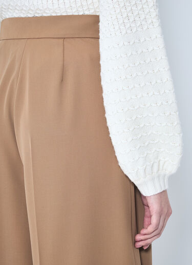 Max Mara Gabardine Wool Pants Camel max0259011