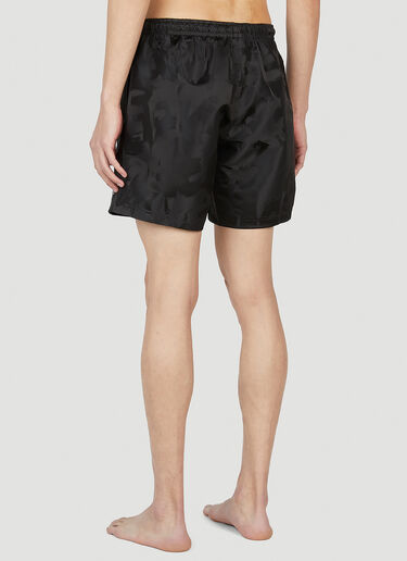 Alexander McQueen Graffiti Swim Shorts Black amq0151030