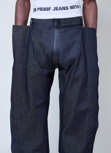 Walter Van Beirendonck x G-STAR 엠보싱 스퀘어 데님 진  블루 wlt0160032
