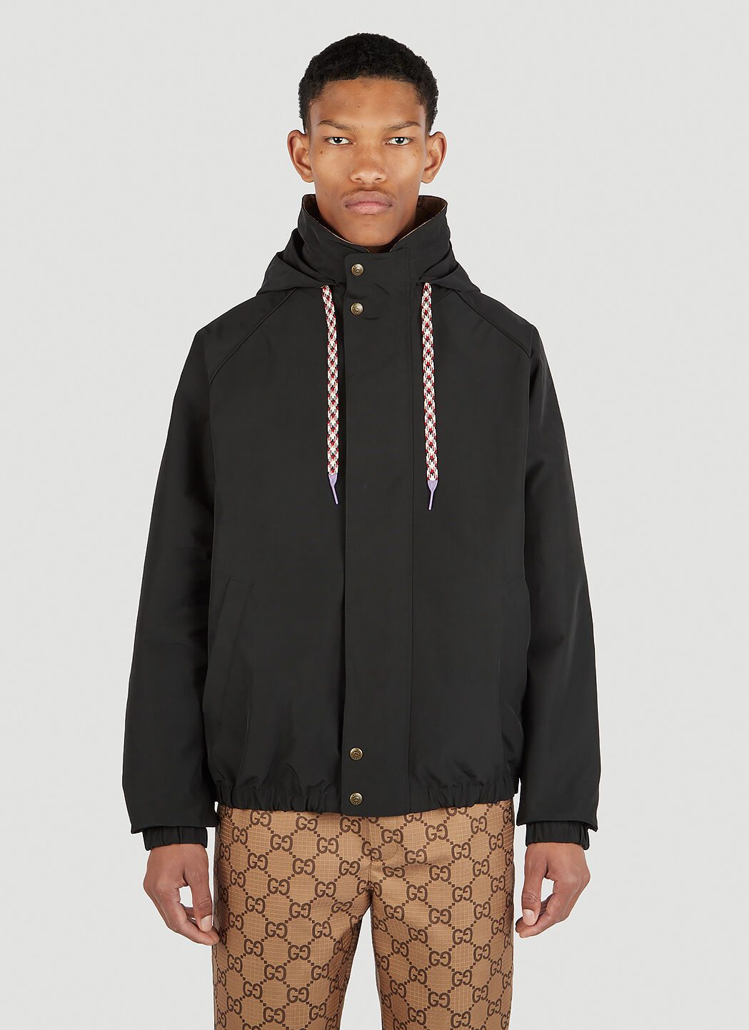 Gucci Web Trim Jacket in Black LN CC
