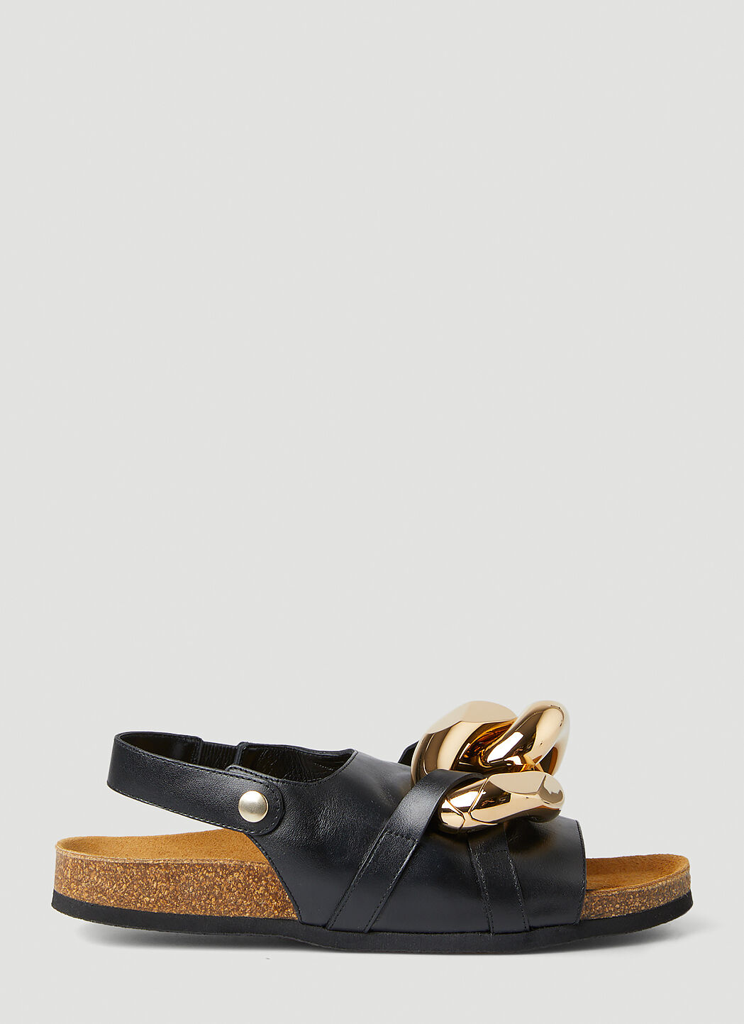 JW Anderson Chain Flat Sandals in Black LN CC