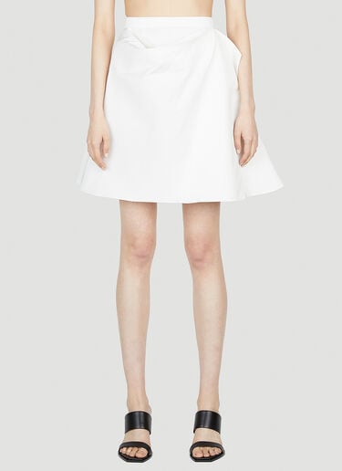 Alexander McQueen Gathered Skirt White amq0252020