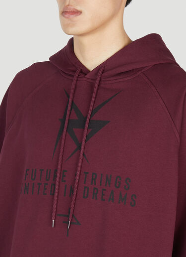 Raf Simons x Fred Perry Printed Overhead Hooded Sweatshirt Burgundy rsf0152008