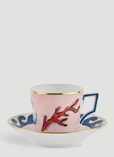 Ginori 1735 Set of Two Il Viaggio di Nettuno Coffee Cup and Saucer Multicolour wps0644429