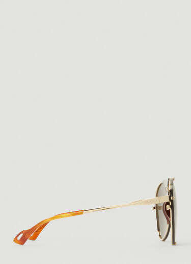 Gucci Aviator Metal Sunglasses Gold guc0141151