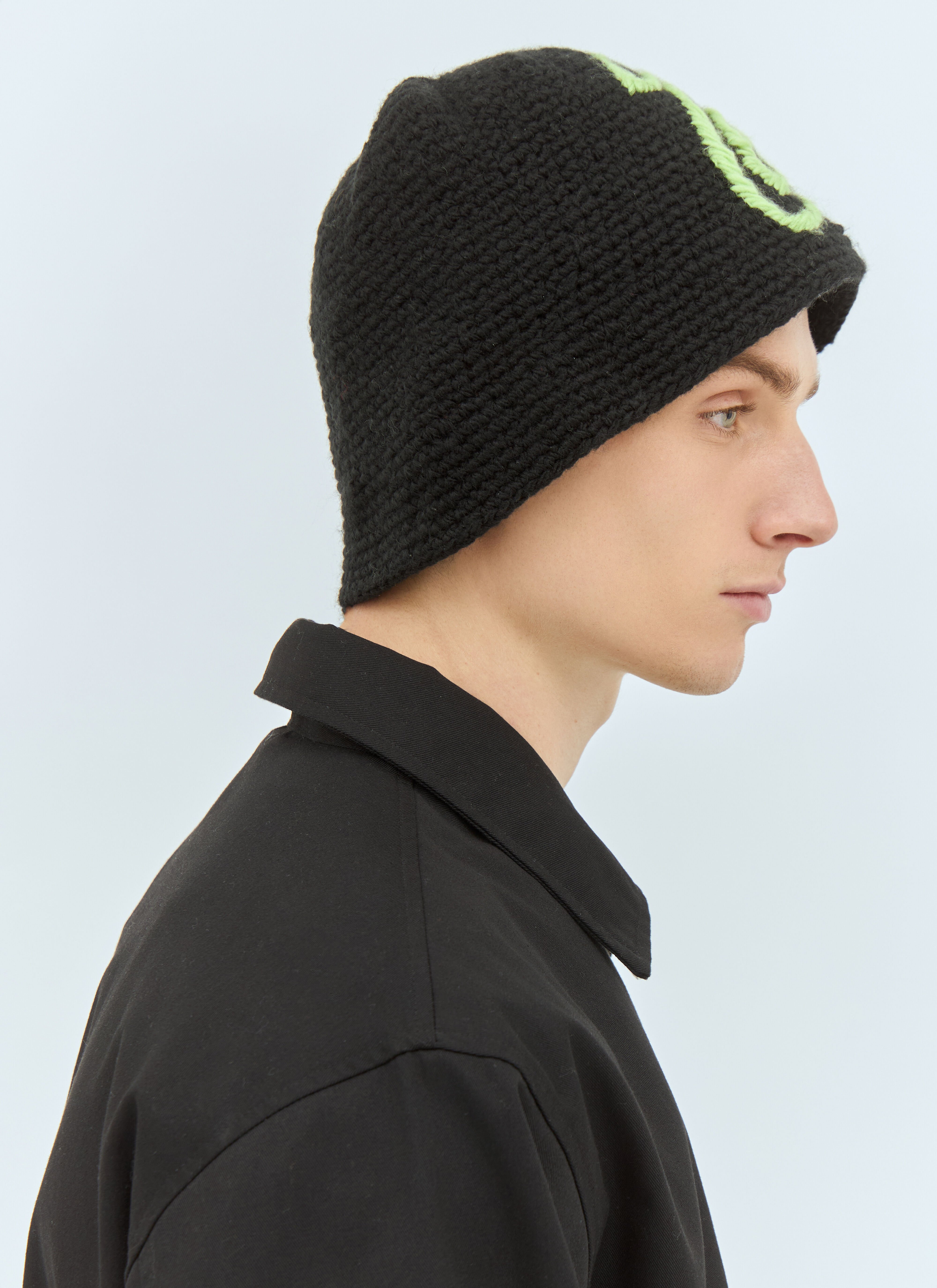 Stüssy Men's' Swirly Knit Bucket Hat in Black | LN-CC®