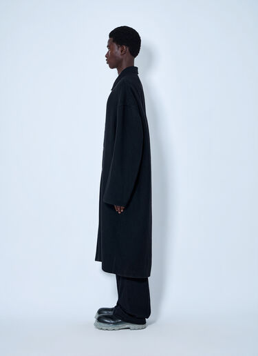 LN-CC® - Rick Owens: Buttoned Brad Coat - Black Rick Owens Buttoned Brad Coat Black ric0165064