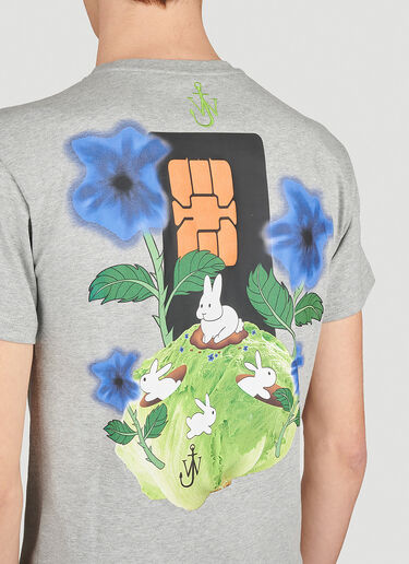 JW Anderson Happy Bunny T-Shirt Grey jwa0154006