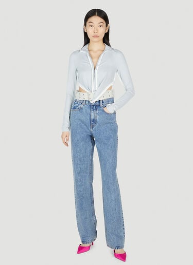 Alexander Wang 水洗直筒牛仔裤 蓝色 awg0252002