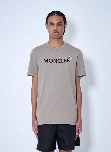 Moncler Logo Motif T-Shirt Beige mon0160023
