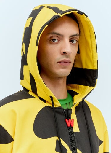 Walter Van Beirendonck Maxi Zip Hooded Sweastshirt Yellow wlt0156012