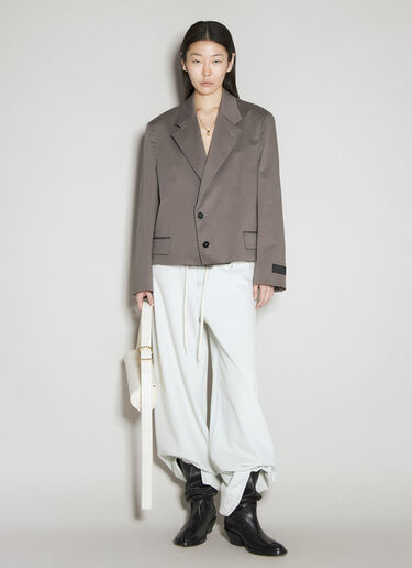 MM6 Maison Margiela Raw Hem Suit Blazer Grey mmm0255002