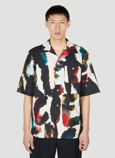 Alexander McQueen Watercolour Hawaiian Shirt Multicolour amq0151026