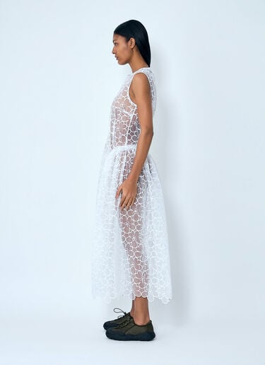 Cecilie Bahnsen Sleeveless Lace Midi Dress White cec0263009