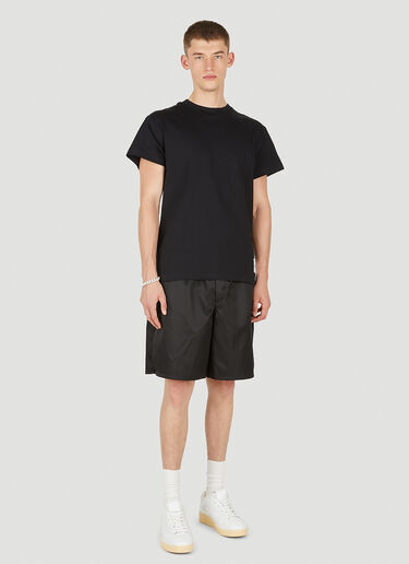 Jil Sander+ ロゴプリントTシャツ3枚セット ブラック jsp0149011