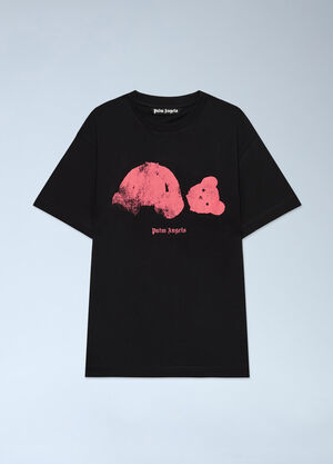 Palm Angels Spray Broken Bear T-Shirt Black pma0162130