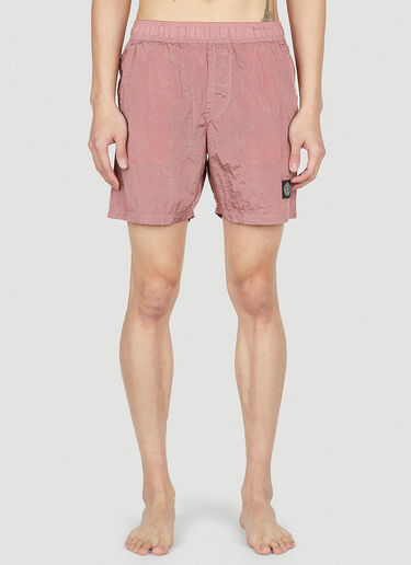 Stone Island Compass Patch Swim Shorts Pink sto0152045