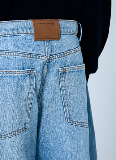Alexander Wang Oversized Round Low Rise Jeans Blue awg0259029
